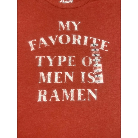 Love Outside the Limits T-Shirt XL Reddish Orange Ramen Graphic Humorous Novelty - Picture 2 of 4